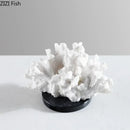 Modern white coral resin sculpture living room desk decor