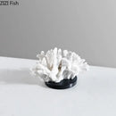 Modern white coral resin sculpture living room desk decor