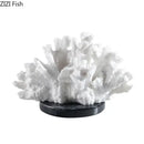 Modern white coral resin sculpture living room desk decor