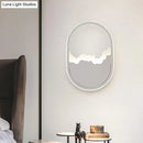 Modern white cracked design oval sconce lamp for stairway lighting