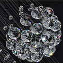 Modern white crystal led chandelier villa living room light