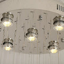 Modern white crystal ring pendant chandelier for dining room