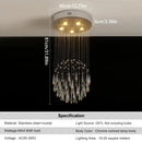 Modern white crystal ring pendant chandelier for dining room