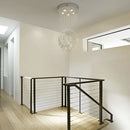 Modern white crystal ring pendant chandelier for dining room