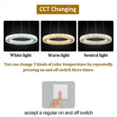 Modern white crystal ring pendant chandelier for dining room