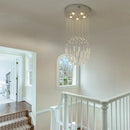 Modern white crystal ring pendant chandelier for dining room