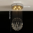Modern white crystal ring pendant chandelier for dining room