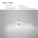 Modern white curved led wall lamp for bathroom living room