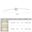 Modern white curved led wall lamp for bathroom living room