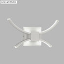 Modern white curved led wall light bedroom 110v-120v sconce