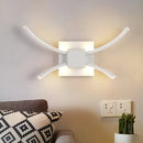Modern white curved led wall light bedroom 110v-120v sconce
