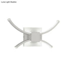 Modern white curved led wall light bedroom 110v-120v sconce