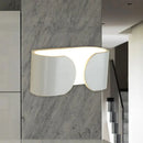Modern white curved led wall light bedroom ambient sconce