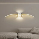 Modern white curved led wall light strip living room sconce