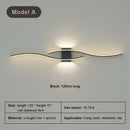 Modern white curved led wall light strip living room sconce