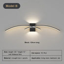 Modern white curved led wall light strip living room sconce