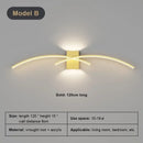 Modern white curved led wall light strip living room sconce