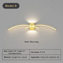 Modern white curved led wall light strip living room sconce