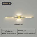 Modern white curved led wall light strip living room sconce