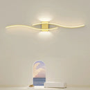 Modern white curved led wall light strip living room sconce