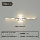 Modern white curved led wall light strip living room sconce