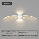 Modern white curved led wall light strip living room sconce