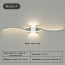 Modern white curved led wall light strip living room sconce