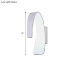 Modern white curved wall light – living room warm white light