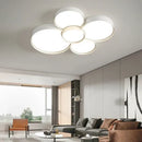 Modern white cylinder led chandelier light for living room