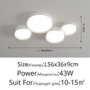 Modern white cylinder led chandelier light for living room