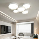 Modern white cylinder led chandelier light for living room