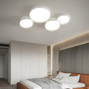 Modern white cylinder led chandelier light for living room