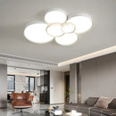 Modern white cylinder led chandelier light for living room