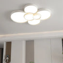 Modern white cylinder led chandelier light for living room
