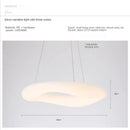 Modern white & dark gray cloud pendant light for living room