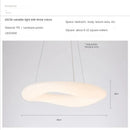 Modern white & dark gray cloud pendant light for living room