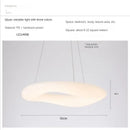 Modern white & dark gray cloud pendant light for living room
