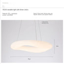 Modern white & dark gray cloud pendant light for living room