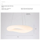 Modern white & dark gray cloud pendant light for living room