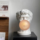 Modern white david sculpture table lamp bedroom bubble art decor