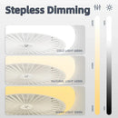 Modern white decorbites ceiling fan with light for bedroom