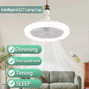 Modern white decorbites ceiling fan with light for bedroom