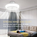 Modern white decorbites ceiling fan with light for bedroom