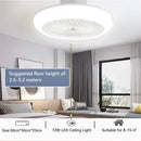 Modern white decorbites ceiling fan with light for bedroom
