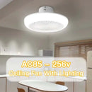 Modern white decorbites ceiling fan with light for bedroom