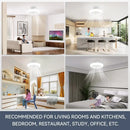 Modern white decorbites ceiling fan with light for bedroom
