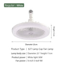Modern white decorbites ceiling fan with light for bedroom