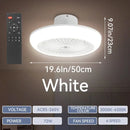 Modern white decorbites ceiling fan with light for bedroom