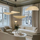 Modern white designer cloth cover pendant chandelier bedroom light