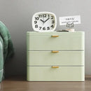 Modern white desktop organizer drawer with gold handles bedroom rack